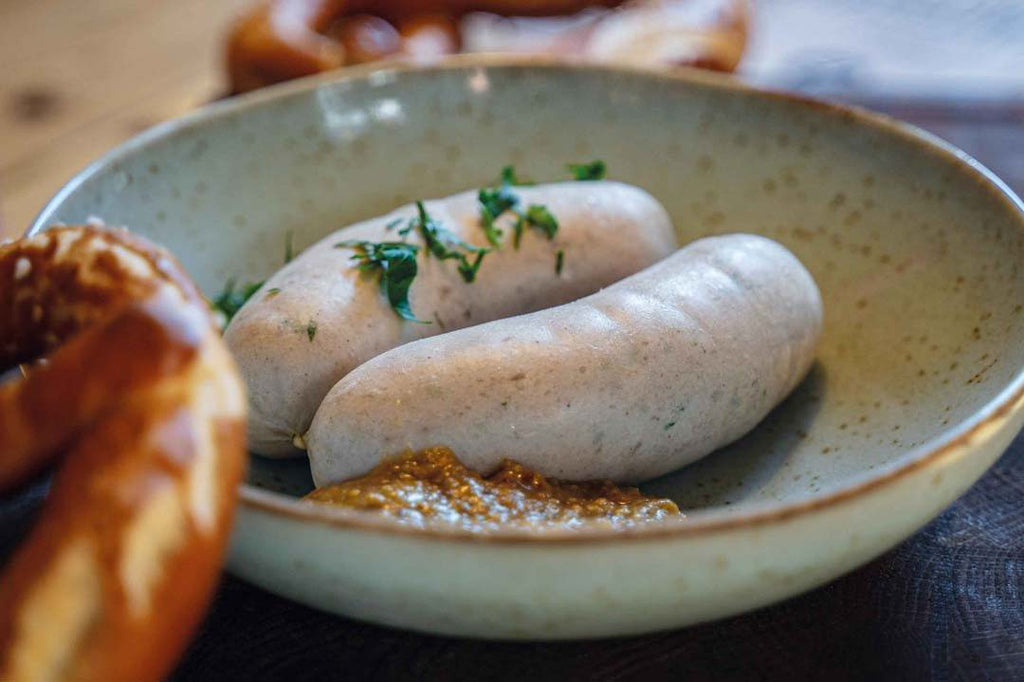 White sausage from the food processor 