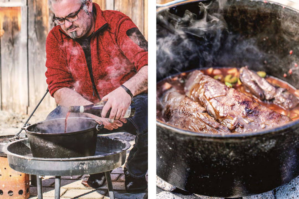 Wild boar sauerbraten from the Dutch oven 