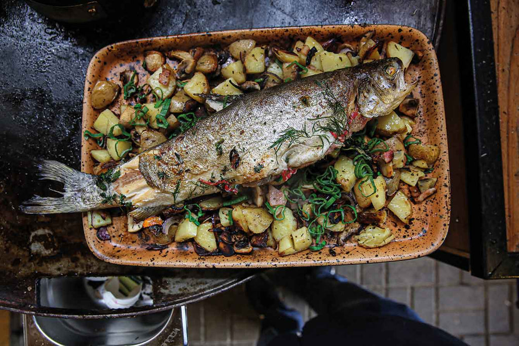 Rhöner Forelle gegrillt