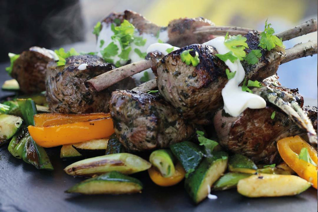 Lamb chops in mint marinade 