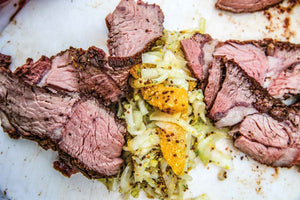 Bistecca Alla Fiorentina and orange-fennel salad with honey-mustard vinaigrette 