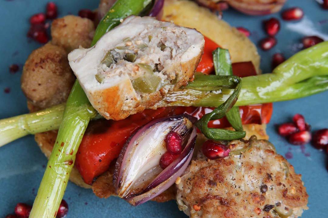 What Is Rabbit Roulade Rabbit roulade with parmesan cake and grilled vegetables – FIRE&FOOD