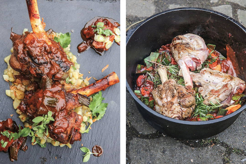 Lamb shank from the Dutch oven – FIRE&FOOD