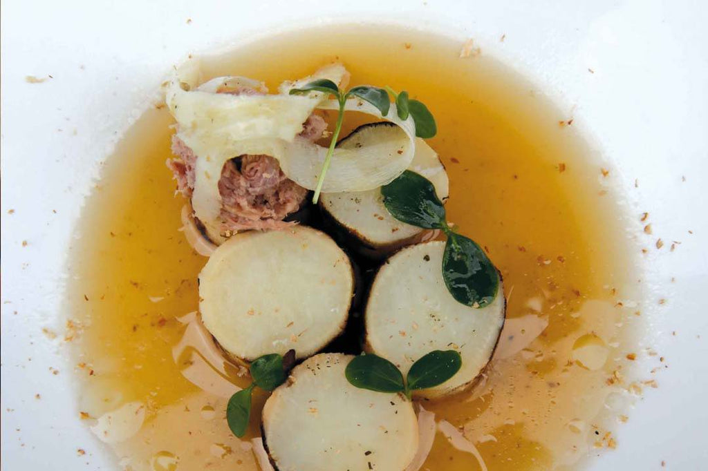 Turkey neck/Pot au feu/Parsnip 