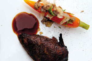 Pigeon/Chestnut/Pomelo/Swiss chard/Carrot 