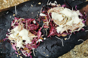 Schleie mit Crunchy Rotkraut-Salat