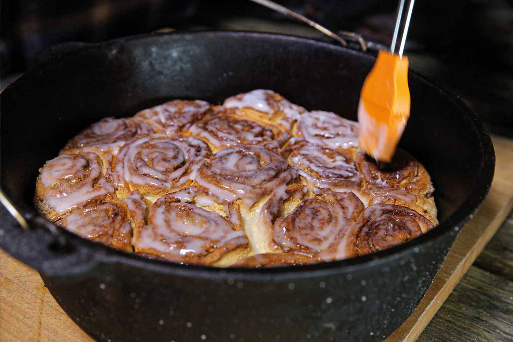 Nut rolls with icing 