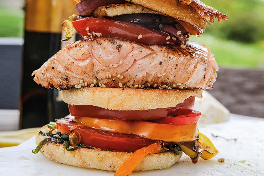 Lachsburger – FIRE&FOOD Lachsburger – FIRE&FOOD