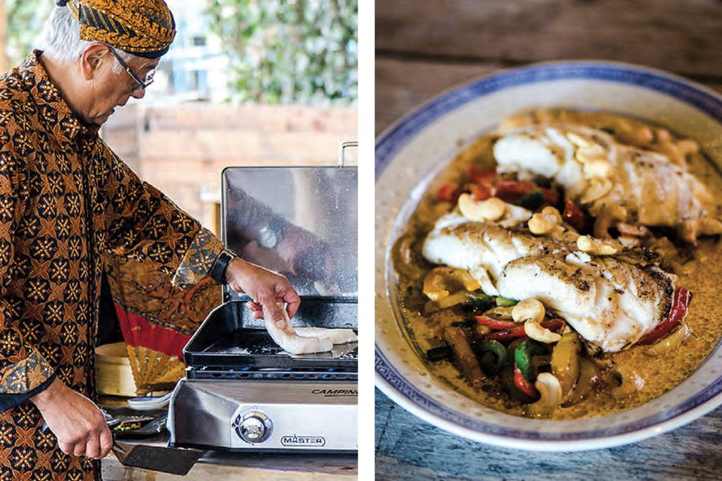 Kabeljau mit roter Thai-Curry-Paste