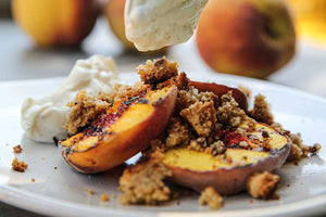 Grilled baked apple 