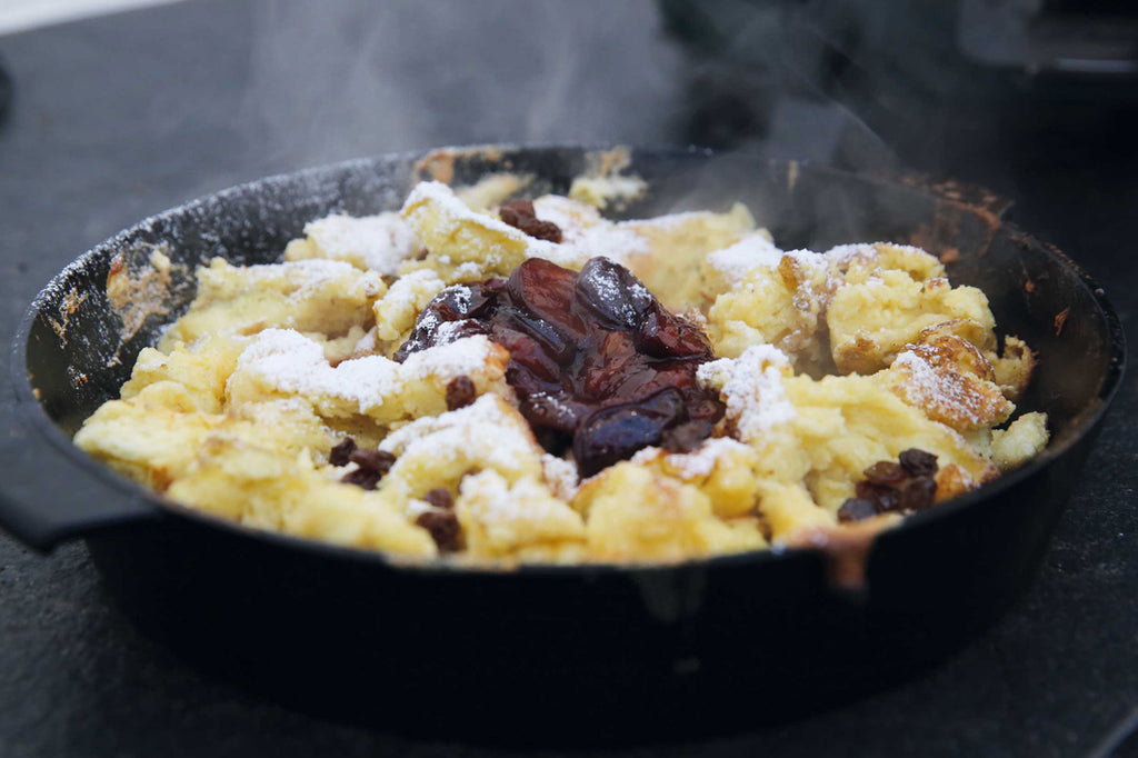 BBQ-Kaiserschmarrn  mit Zwetschgenröster