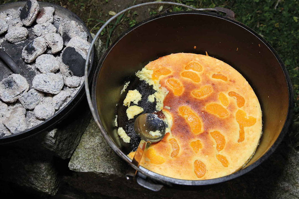 Semolina casserole with mandarins 