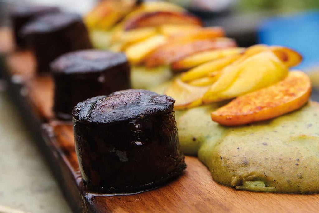 black pudding with celery mash 