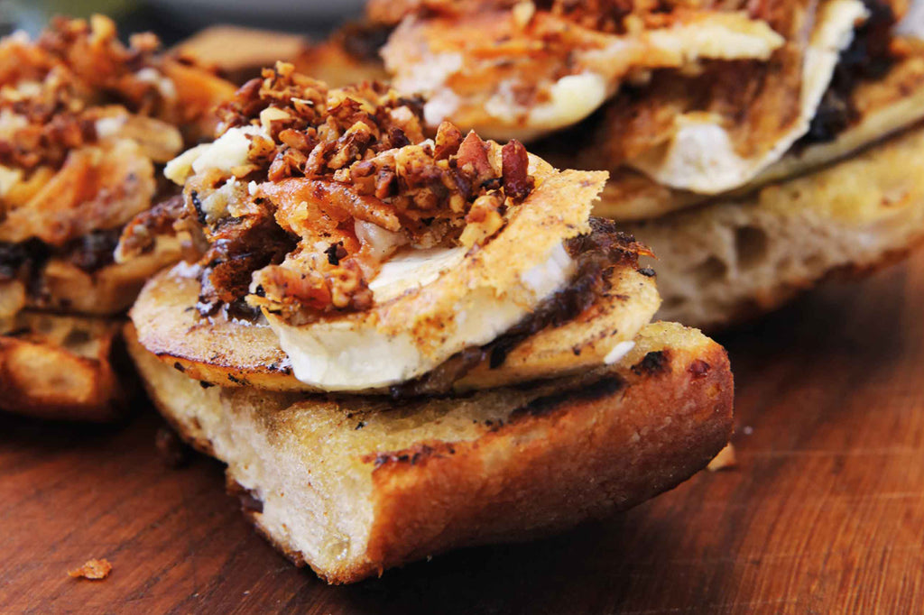 Ziegenkäse-Birnen-Toast