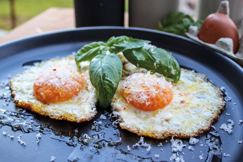 Italienische Parmesan-Spiegeleier