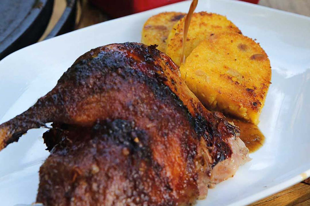 Duck á la rotisserie 