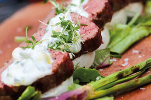 TERES MAJOR on grilled radish with sour cream dip 