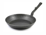 Turk schmiedeeiserne Servierpfanne  28 cm, gebogener Hakenstiel, hoher Rand