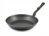Turk schmiedeeiserne Servierpfanne  28 cm, gebogener Hakenstiel, hoher Rand