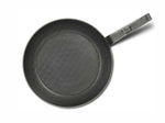 Turk schmiedeeiserne Servierpfanne  28 cm, gebogener Hakenstiel, hoher Rand