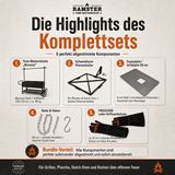 FIRE&FOOD Ramster Westernküche „Lagerfeuer-Profi“ Komplettset