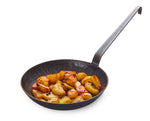 Turk schmiedeeiserne Pfanne 24 cm, Hakenstiel, hoher Rand + GRATIS-Download!