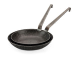 Turk schmiedeeiserne Pfanne 24 cm, Hakenstiel, hoher Rand + GRATIS-Download!