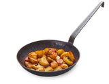 Turk schmiedeeiserne Pfanne 28 cm, Hakenstiel, hoher Rand + GRATIS-Download!