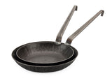 Turk schmiedeeiserne Pfanne 28 cm, Hakenstiel, hoher Rand + GRATIS-Download!
