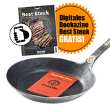 Turk freiform-warmgeschmiedete Pfanne 24 cm, mit Hakenstiel + GRATIS-Download!