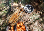 Petromax Geflügel-Grillkorb mit Kette und Haken