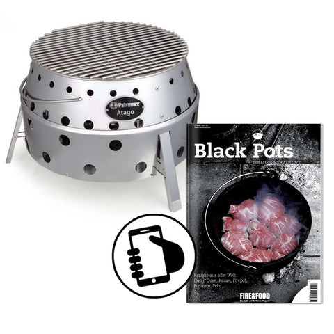 Petromax Atago + Bookazine Black Pots