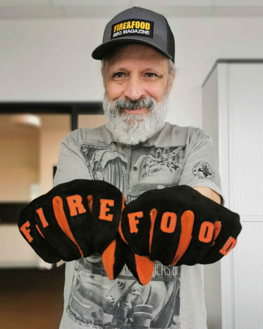 handschuhe zum grillen FIRE&FOOD Grill-Handschuhe aus Leder