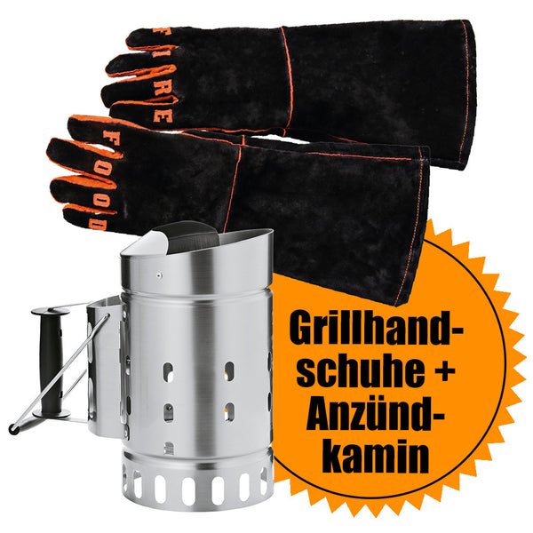 kaminofen handschuh SET: Elmar´s Grillhandschuhe + Anzündkamin von Rösle – FIRE&FOOD