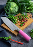 Pink Spirit Santoku 18cm mit Kullenschliff von Dick