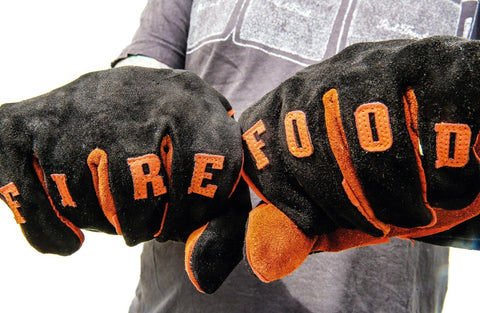 handschuhe für grillen FIRE&FOOD Grill-Handschuhe aus Leder