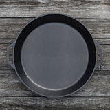 Lodge cast iron pan / party pan with two loop handles - 43cm