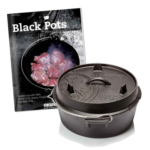 Petromax Feuertopf ft4.5-t (ohne Füße) + Bookazine Black Pots gratis
