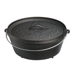 Lodge Camp Dutch Oven (flat) with Boy Scout logo