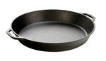 Lodge cast iron pan / party pan with two loop handles - 43cm