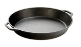 Lodge cast iron pan / party pan with two loop handles - 43cm