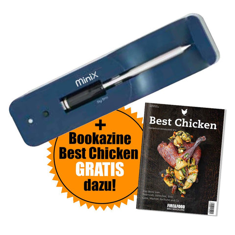 MeatStick MiniX by TMS (Mini Stick + Xtender-Ladegerät) + Bookazine Best Chicken