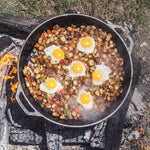 Lodge cast iron pan / party pan with two loop handles - 43cm